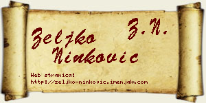 Željko Ninković vizit kartica